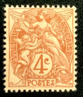 FRANCE N 110 TYPE BLANC 4c BRUN-JAUNE - NEUF** - 1900-29 Blanc