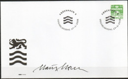 Martin Mörck. Denmark 2008. Wavy Lines. Michel 1490 FDC. Signed. - FDC