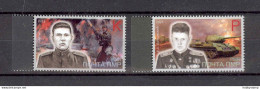 Label Transnistria 2023 WWII Heroes Of The Soviet Union 2v**MNH - Vignettes De Fantaisie