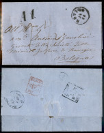 Antichi Stati Italiani - Lombardo Veneto - Territori Italiani D'Austria - Rovigo 14/12 (1865) + A1. - Lettera Per Bologn - Otros & Sin Clasificación