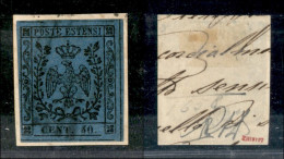 Antichi Stati Italiani - Modena - 1852 - 40 Cent (10) Usato Su Frammento (210) - Otros & Sin Clasificación