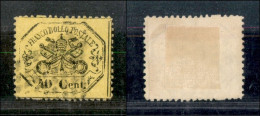 Antichi Stati Italiani - Stato Pontificio - 1868 - 40 Cent (29n) Usato - Senza Punto Dopo La Cifra + Stampa Difettosa (1 - Sonstige & Ohne Zuordnung