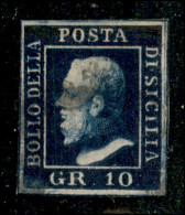 Antichi Stati Italiani - Sicilia - 1859 - 10 Grana (12) Usato - Riparato In Alto - Altri & Non Classificati