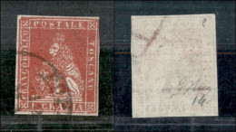 Antichi Stati Italiani - Toscana - 1851 - 1 Crazia (4) Usato - Oliva (250) - Sonstige & Ohne Zuordnung