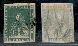 Antichi Stati Italiani - Toscana - 1857 - 4 Crazie (14) Usato - Diena (300) - Sonstige & Ohne Zuordnung