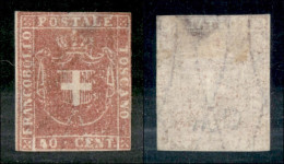 Antichi Stati Italiani - Toscana - 1860 - 40 Cent Carminio (21) Nuovo Senza Gomma - Difetti - Da Esaminare (9.500) - Altri & Non Classificati