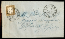 Antichi Stati Italiani - Toscana - Follonica (P.ti 3) - 10 Cent (14D - Sardegna) Su Lettera Per Cutiglione Del 13.2.62 - Otros & Sin Clasificación