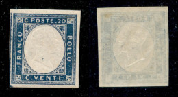 Regno - Province Napoletane - 1861 - 20 Cent (3) - Filetto Di Riquadro A Sinistra - Gomma Integra - Other & Unclassified
