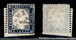 Regno - Vittorio Emanuele II - 1862 - 20 Cent (2) Angolo Di Foglio Non Dentellato In Basso (pos. 46) Usato A Parma 1.10. - Sonstige & Ohne Zuordnung
