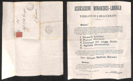 Regno - Vittorio Emanuele II - 1885 - Associazione Monarchico Liberale Di Terranuova Bracciolini - Volantino Elettorale  - Sonstige & Ohne Zuordnung
