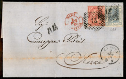 Regno - Vittorio Emanuele II - Lettera Per La Francia Affrancata 40 Cent + 20 Cent Tir. Di Londra (20 + L26) - Da Genova - Autres & Non Classés