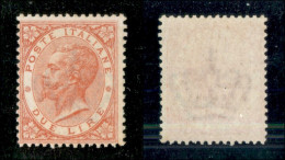 Regno - Vittorio Emanuele II - 1863 – 2 Lire De La Rue (L22)  Gomma Originale – Invisibile Traccia Di Linguella (225) - Otros & Sin Clasificación