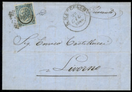 Regno - Vittorio Emanuele II - Lettera Con 20/15 Cent I Tipo (23) Con Annullo Numerale 2056 Da S. Marcello 28 Giu. 66 A  - Andere & Zonder Classificatie