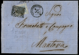 Regno - Vittorio Emanuele II - Lettera Da Sanguinetto Per Mantova Del 9 Lug. 76 Affrancata Con 20 Cent Riutilizzato In F - Andere & Zonder Classificatie