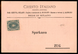 Regno - Umberto I - 1891 - 5 Cent Stemma (59) Applicato Su Cartolina Commerciale Ma Non Annullato - Andere & Zonder Classificatie