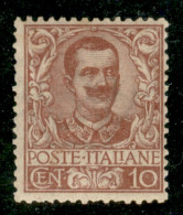 Regno - Vittorio Emanuele III - 1901 - 10 Cent Floreale (71) - Gomma Originale - Autres & Non Classés