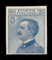 Regno - Vittorio Emanuele III - 1908 - 25 Cent Michetti (83e) - Non Dentellato - Gomma Originale Con Traccia Di Linguell - Sonstige & Ohne Zuordnung