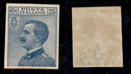 Regno - Vittorio Emanuele III - 1908 - 25 Cent Michetti (83e) Non Dentellato - Gomma Originale (90) - Other & Unclassified