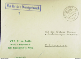 DDR: NfD-Brief Aus 6304 FRAUENWALD Vom 1.7.76 Abs: VEB Zitza Zeitz Werk II Frauenwald A. Rstg. - Storia Postale