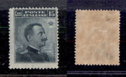 Regno - Vittorio Emanuele III - 1911 - 15 Cent Michetti (96) - Nuovo Con Gomma (40) - Sonstige & Ohne Zuordnung