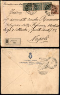Regno - Vittorio Emanuele III - 85 Cent Michetti (112) + Tre 5 Cent Leoni (81) - Raccomandata Da Demonte A Napoli Del 2. - Other & Unclassified