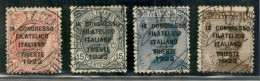 Regno - Vittorio Emanuele III - 1922 - Congresso Filatelico (123/126) - Serie Completa Usata - Cert. Colla - Autres & Non Classés