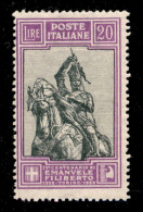Regno - Vittorio Emanuele III - 1928 - 20 Lire Emanuele Fillberto (238) - Gomma Integra - Andere & Zonder Classificatie