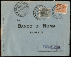 Regno - Vittorio Emanuele III - 15 Cent + 35 Cent (240/41) Su Lettera Da Mirano Per Venezia Del 28.6.29 - Autres & Non Classés