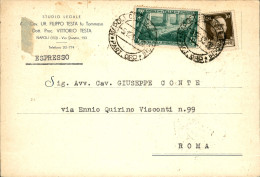 Regno - Vittorio Emanuele III - Cartolina Postale Espresso Con Imperiale 30 Cent + Espresso Decennale 1,25 Lire (249 + E - Autres & Non Classés