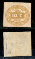 Regno - Segnatasse - 1863 - 10 Cent (1a - Ocra) - Gomma Originale - Diena (2.800) - Other & Unclassified