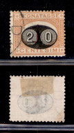 Regno - Segnatasse - 1890 - 20 Cent Su 1 (18b) Usato - Soprastampa Spostata (700) - Andere & Zonder Classificatie