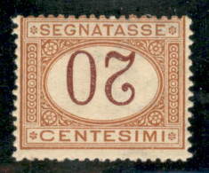 Regno - Segnatasse - 1894 - 20 Cent Segnatasse (22a) - Cifre Capovolte - Gomma Originale - Autres & Non Classés