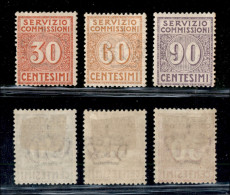 Regno - Servizio Commissioni - 1913 - Servizio Commissioni (1/3) - Serie Completa - Gomma Originale - Other & Unclassified