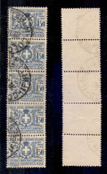 Regno - Assicurativi - 1936 - 1,50 Lire (17 - Figlia) - Striscia Di Cinque Usata - Sonstige & Ohne Zuordnung