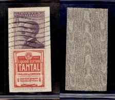 Regno - Pubblicitari - 1925 - 50 Cent Tantal (18) Usato Su Frammento - Andere & Zonder Classificatie