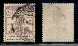 Regno - Parastatali - 1924 - 30 Cent Assicuraz. Sociali (27) Usato (200) - Other & Unclassified