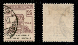 Regno - Parastatali - 1924 - 30 Cent Assicuraz. Sociali (27) Usato - Ottimamente Centrato - Other & Unclassified