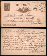 Regno - Annulli - Legnaro (corsivo) Su Cartolina Postale (C6 – Risposta) Per Padova Del 1.12.79 - Autres & Non Classés