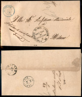 Regno - Annulli - Sumirago (azzurro) - Lettera Per Milano Del 25.6.1866 - Sonstige & Ohne Zuordnung