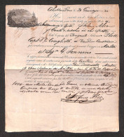 Regno - Navigazione - Alessandria 24.1.1844 - Bolla Di Carico Per Malta15 - Autres & Non Classés