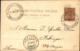 Regno - Navigazione - 1901 Cartolina Per La Svizzera Affrancata Con Umberto 10 Cent Annullo Como-Colico (Messaggiere) 18 - Autres & Non Classés