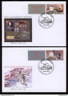 Label Transnistria 2023 WWII Heroes Of The Soviet Union  2 FDCs - Viñetas De Fantasía