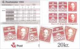 DANEMARK 1993 - Carnet / Booklet / MH Indice H38 - 20 Kr Chiffres / Reine Margarethe - YT C 1031 II / MI MH 46 - Libretti