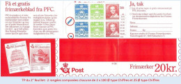 DANEMARK 1990 - Carnet / Booklet / MH Indice H35 - 20 Kr Chiffres / Reine Margarethe - YT C 966 II / MI MH 42 - Markenheftchen