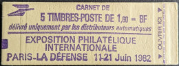 2187 C1 Conf. - Date 4/ 13.1.81 Carnet Fermé Liberté 1.60F Rouge - Modernes : 1959-...