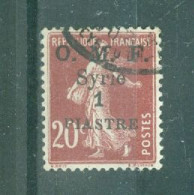 SYRIE - N°60 Oblitéré. T. De France De 1920-22 Surchargés. - Used Stamps