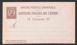 Regno - Interi - Lotto Di Due Cartoline Postali U.P.U. Estremo Raggio 15 Cent E 15 + 15 Cent (C9/10) Nuove - Andere & Zonder Classificatie