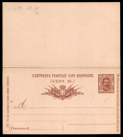 Regno - Interi - Cartolina Postale 7 1/2 Cent + 7 1/2 Terza Tiratura Mill. 90 (C19) Nuova - Other & Unclassified