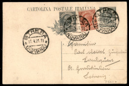 Regno - Interi - Cartolina Postale Da Stresa 11.4.21 Con Affrancatura Aggiuntiva E Valore Gemello - Sonstige & Ohne Zuordnung