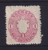 Sachsen 1864 Wappen 1 Neugroschen  Mi.-Nr. 16 A Postfrisch ** - Saxony